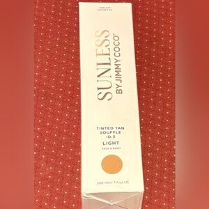 Sunless Tinted Tan Souffle by Jimmy Coco, includes Mitt - NEW